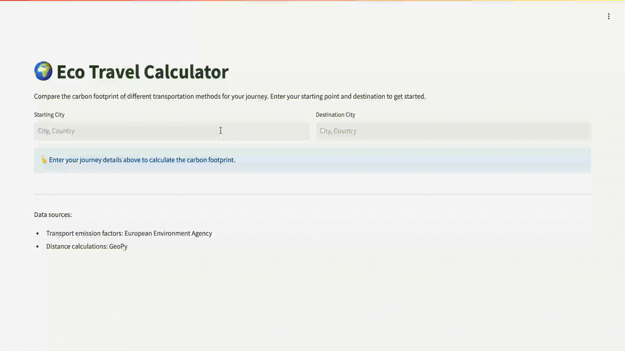 Travel Emissions Calculator